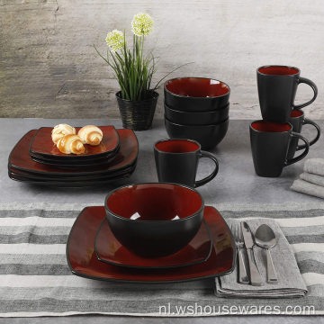 Colors Pad Printing Dinerset Porselein Din sets sets